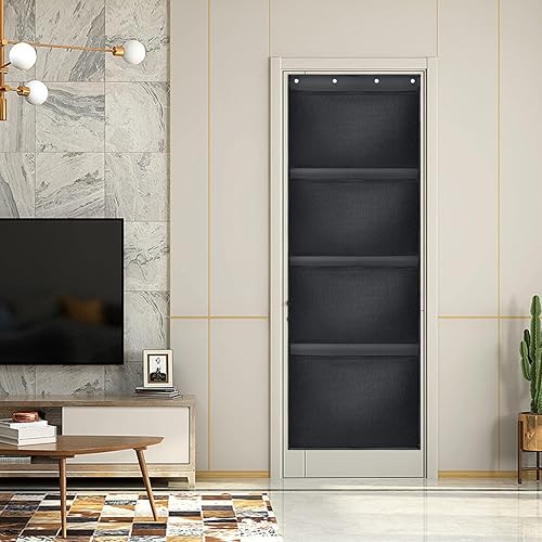 Miniatura 3 de Wallfire Almacenamiento colgante de animales de peluche, organizador colgante sobre la puerta con 4 bolsillos soporte para accesorios de bebé, idea