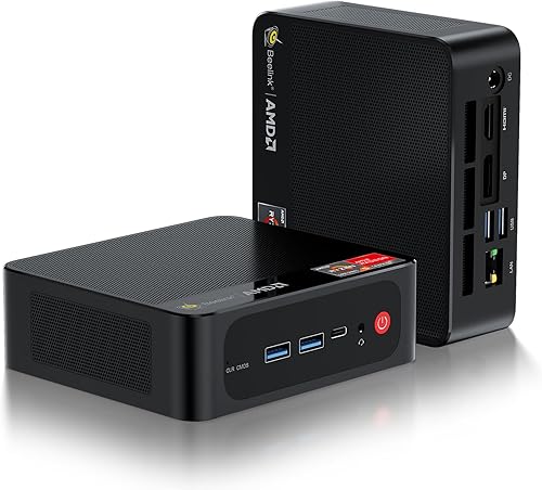 Beelink Mini PC SER5 MAX, AMD Ryzen 7 7735HS (8C/16T, hasta 4.75 GHz), 24 GB LPDDR5 500 GB PCIe4.0 SSD, Wins 11 Pro Mini computadora soporta 4K