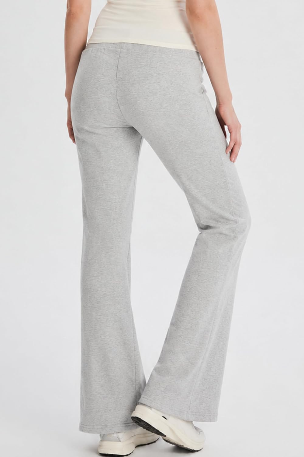 Orolay CHIIONE Women's Flare Sweatpants High Waisted Cotton Blend Bell Bottom Yoga Pants Soft Drawstring Bootcut Lounge Pants