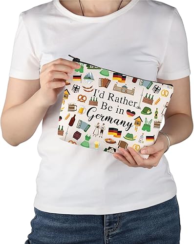 Miniatura 6 de Alemania Travel Travel Gift I'd Rather Be in Germany Bolsa de maquillaje Alemania Viaje Vacaciones Bolsa de cosméticos Alemania Regalo de recuerdo,