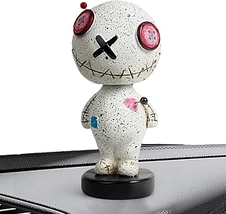 Voodoo Doll Bobblehead Figure - Car Interior Decoration Cute Shaking Head Dolls,Curse Doll Resin Ornaments Car Dashboard Decorations, Bobble Head Figures for Car Znet-au
