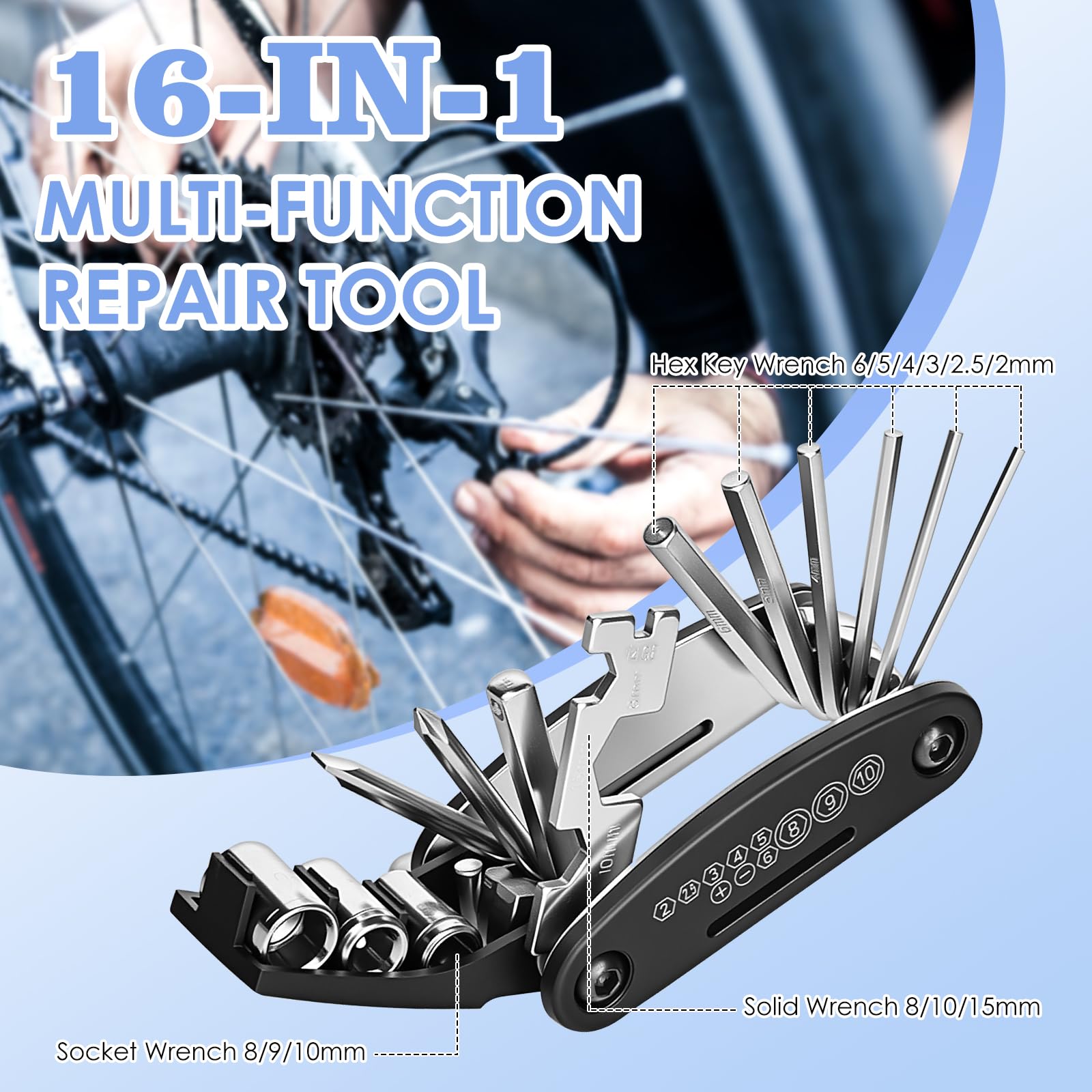 Small Reparateur Bicyclette Accessoire Velo Kit Réparation Vélo