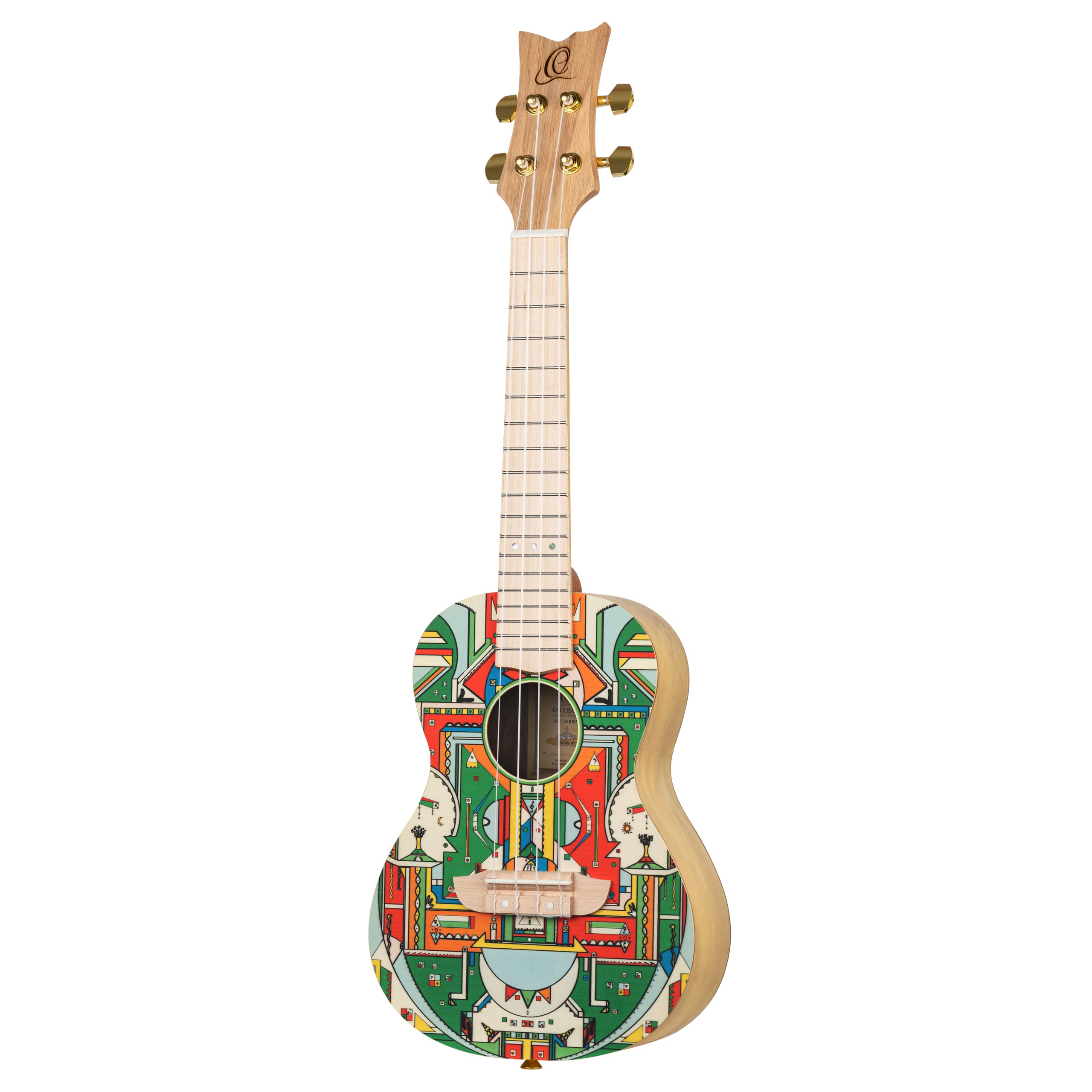 Ortega Guitars Ukulélé Concert Acoustique – Série Art – Épicéa, Himalaya (RUAR-HY)