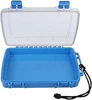 Wxvhji Waterproof Dry Box for Kayak & Boat - Floating Watertight Storage Container with Rope, Transparent Lid 9.4x6.5x2"