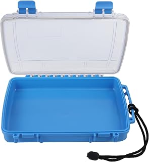 Wxvhji Waterproof Dry Box for Kayak & Boat - Floating Watertight Storage Container with Rope, Transparent Lid 9.4x6.5x2"