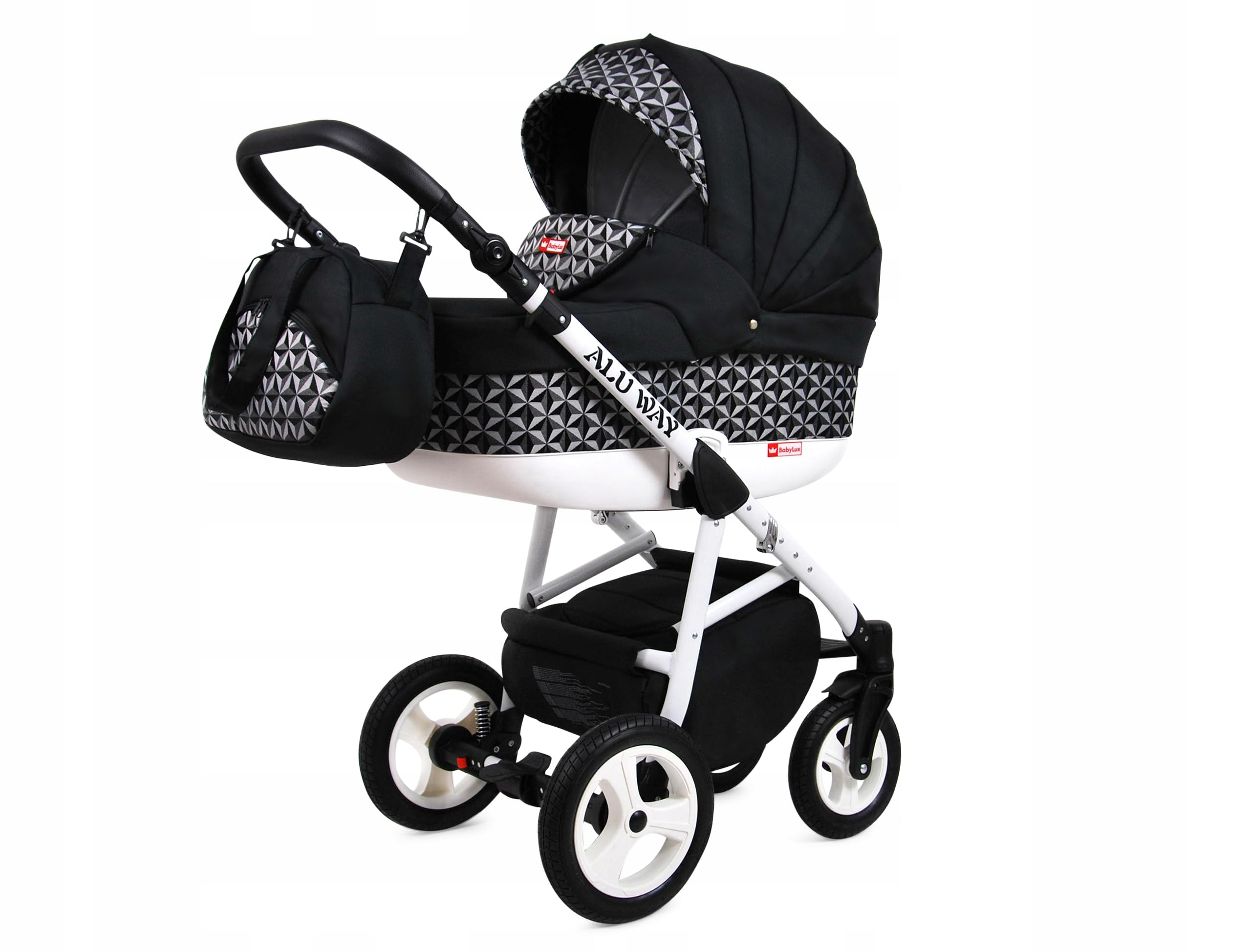 BabyLux Enfant Poussette Combinée Set 3 en 1 Alu Way Pliable avec Sac à langer