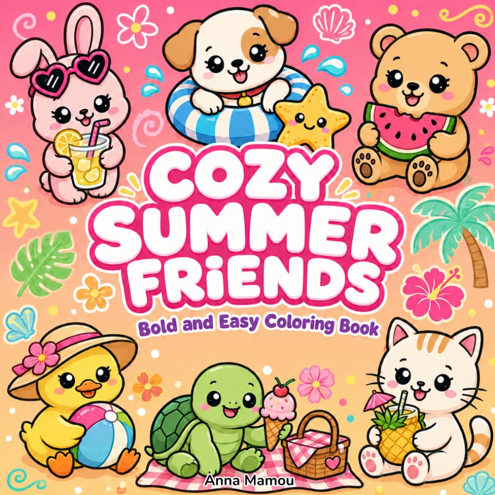 Cozy Summer Friends: Bold and Easy Summer Animals