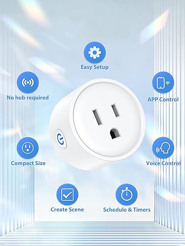 Miniatura 2 de EIGHTREE Enchufe inteligente, enchufes inteligentes Alexa que funcionan con Alexa y Google Home, compatible con SmartThings, toma inteligente con