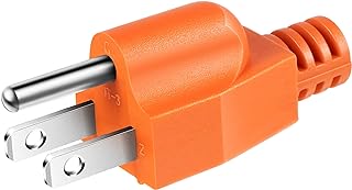 Dreyoo Neutral Ground Bonding Plug for Portable Inverter Generator, Generator Plug with Floating Neutral on RV, Motorhome, Camper, Orange, 1 Pack