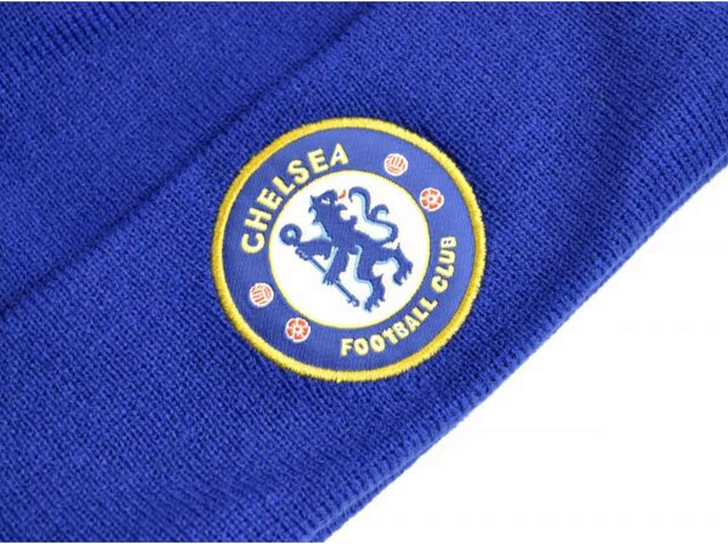 Chelsea FC Knitted Crest Turn Up Hat (One Size) (Navy Blue) - Image 4