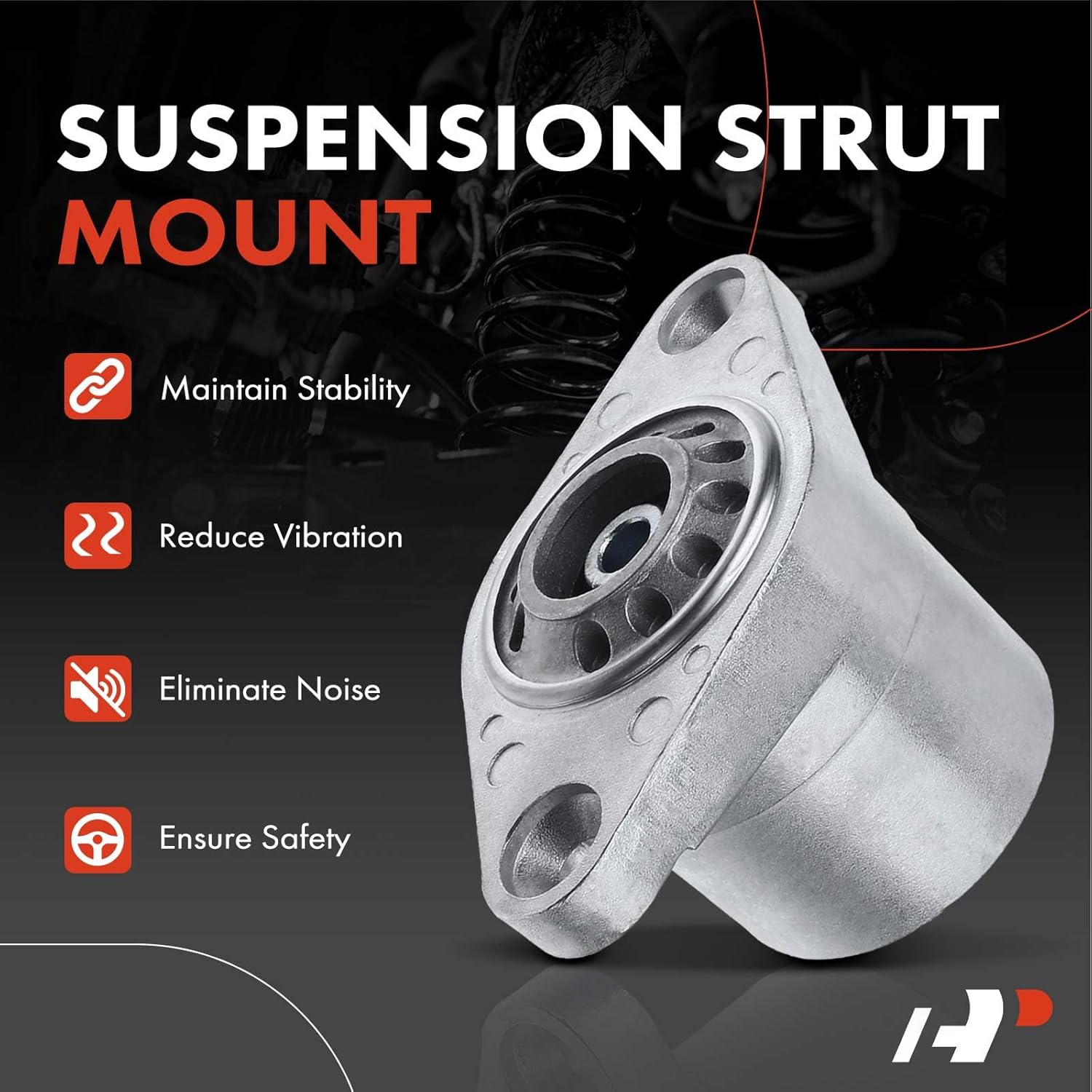 A-Premium Rear Driver or Passenger Suspension Strut Mount Compatible with Volkswagen Passat 2001 2002 2003 2004 2005 L4 1.8L 2.0L V6 2.8L FWD
