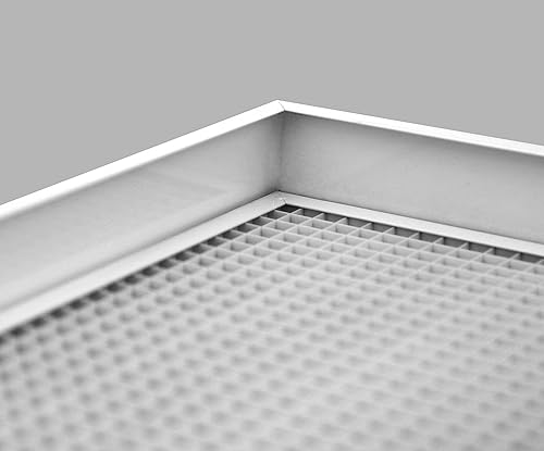 Miniatura 6 de Cubo Core Eggcrate Rejilla de filtro de aire de retorno para filtro de 1 pulgada, aluminio, blanco Dimensiones exteriores 1.75 x 1.75