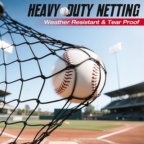 Miniatura 6 de Red de lanzamiento de béisbol de 9 agujeros con bolsillos para lanzar objetivo
