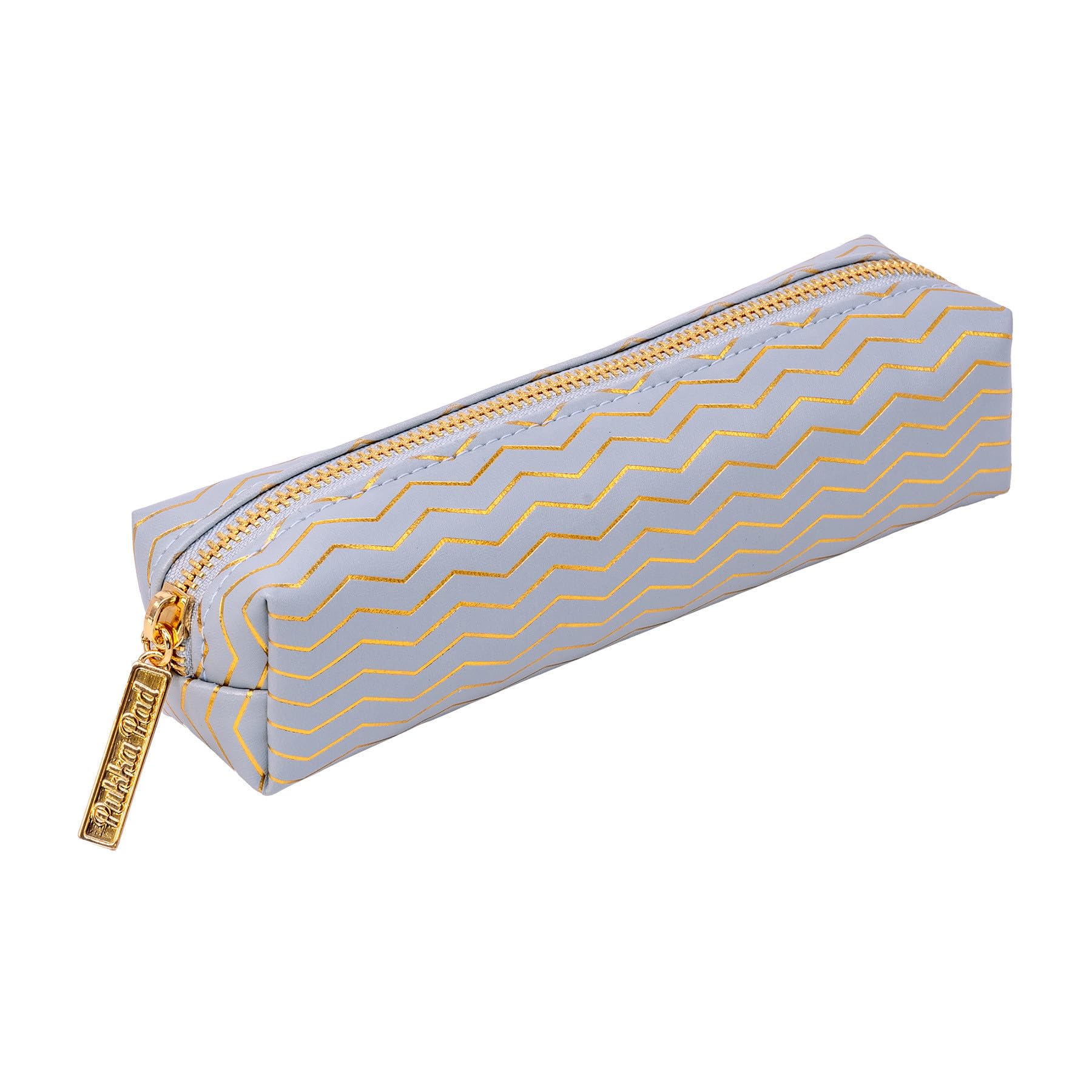 Pukka Pad Blue Faux Leather Zipper Pencil Case