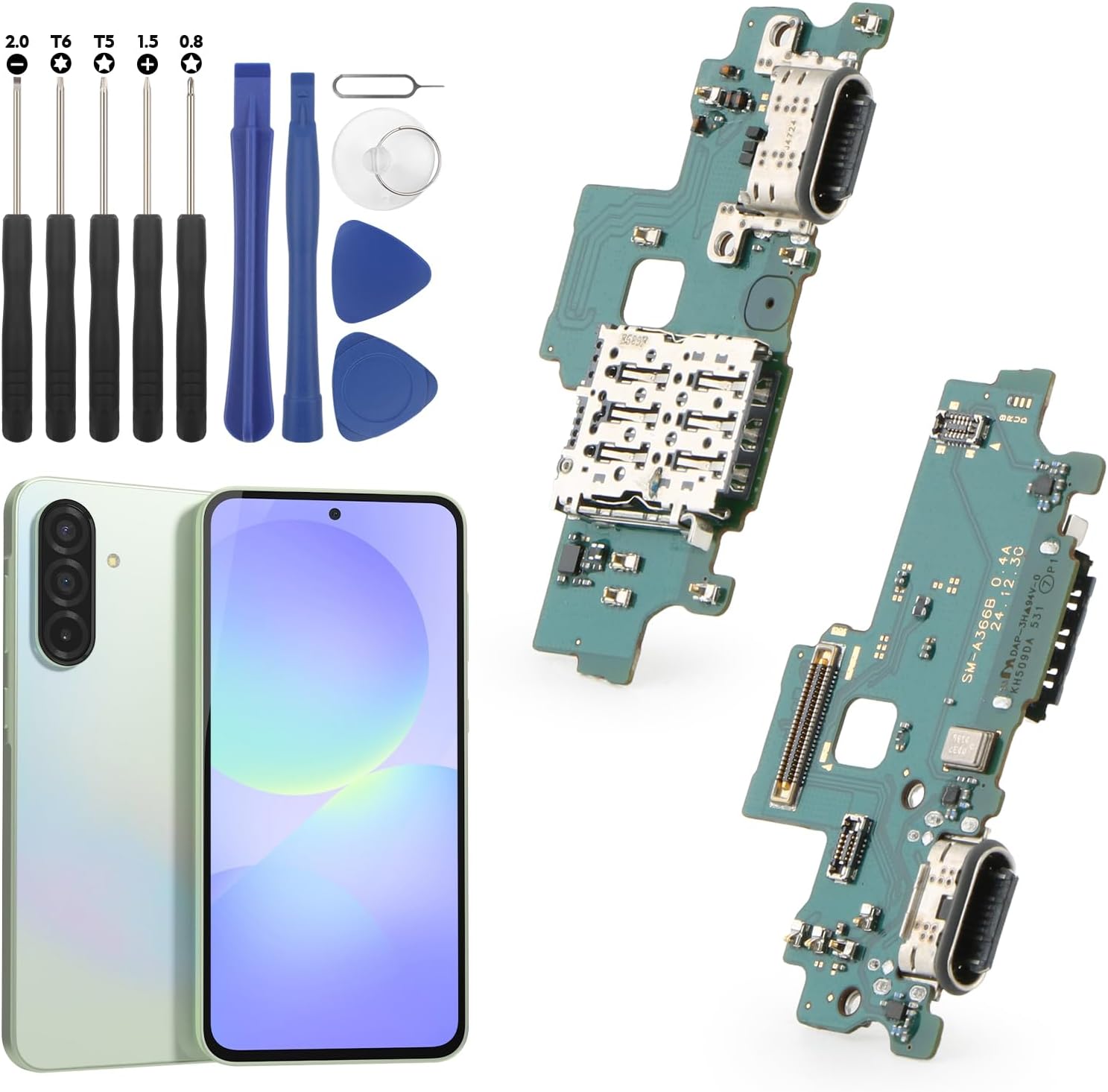 Dock Connector for Samsung Galaxy A36 5G Charging Port Flex Cable Replacement for Samsung Galaxy A36 5G A366U A366U1 USB Charger Dock Board Connector with Tools(Black)