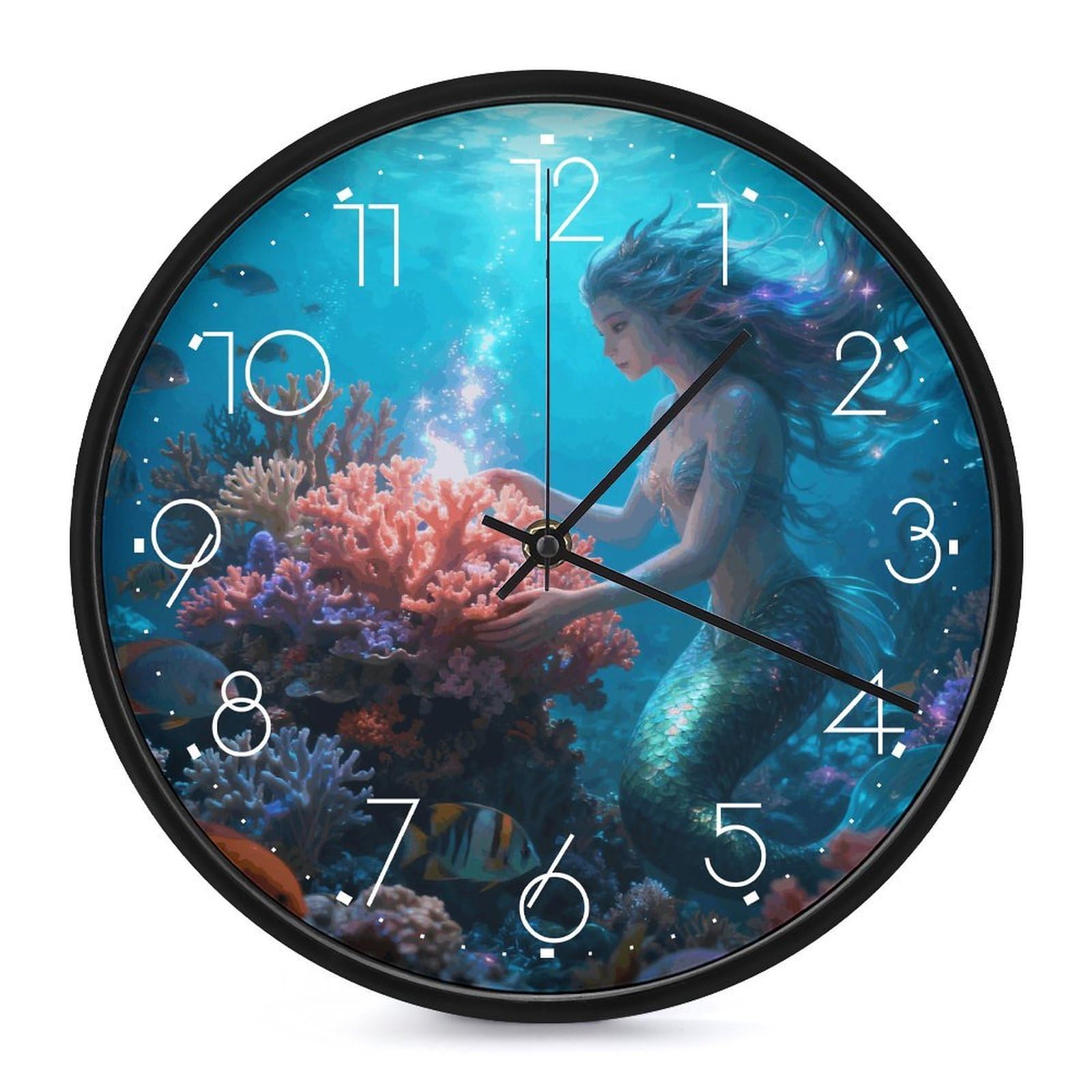 Horloge murale ronde moderne decorative salon 25 cm facile a lire