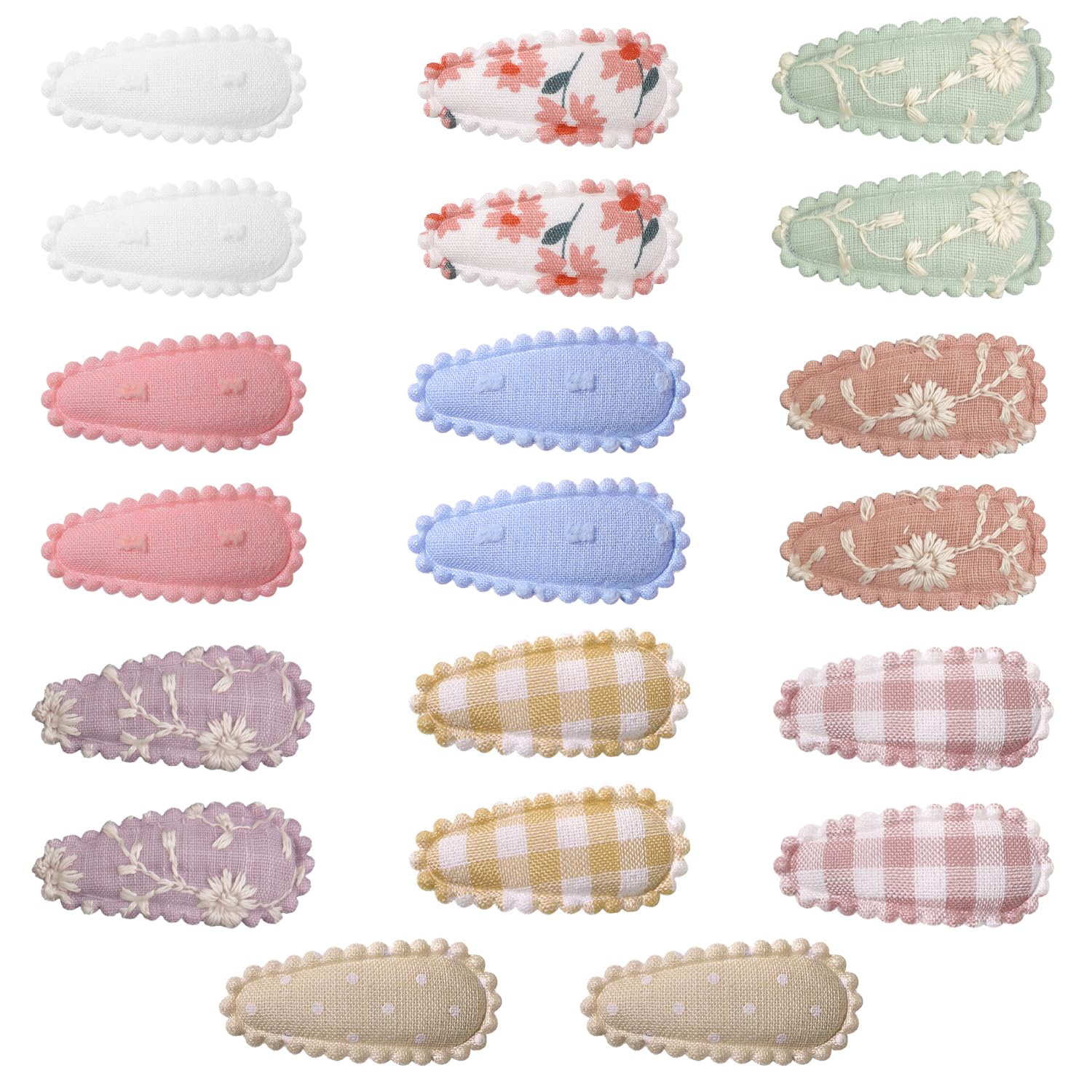 20 Pcs Baby Hair Clips, Cute Snap Toddler Hair Clips Small Non Slip Hair Barrettes for Baby Girl Toddler Infant (B)