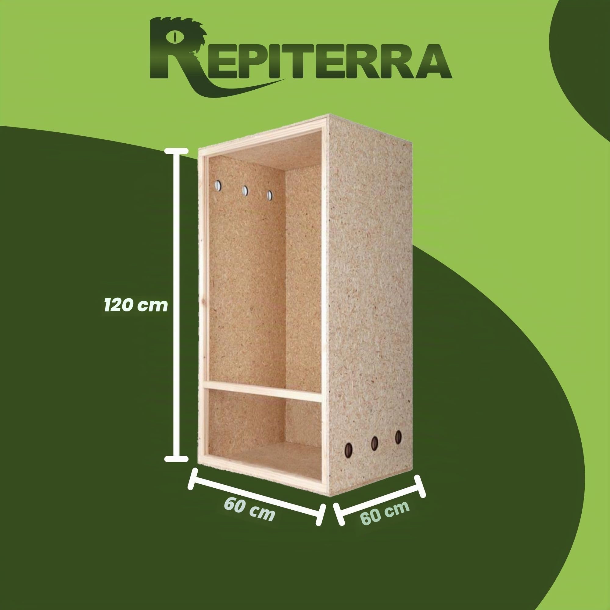 Terrario de tamaño grande de madera para reptiles, para interiores, parte frontal con ventilación, para serpientes y lagartos, 8, 8