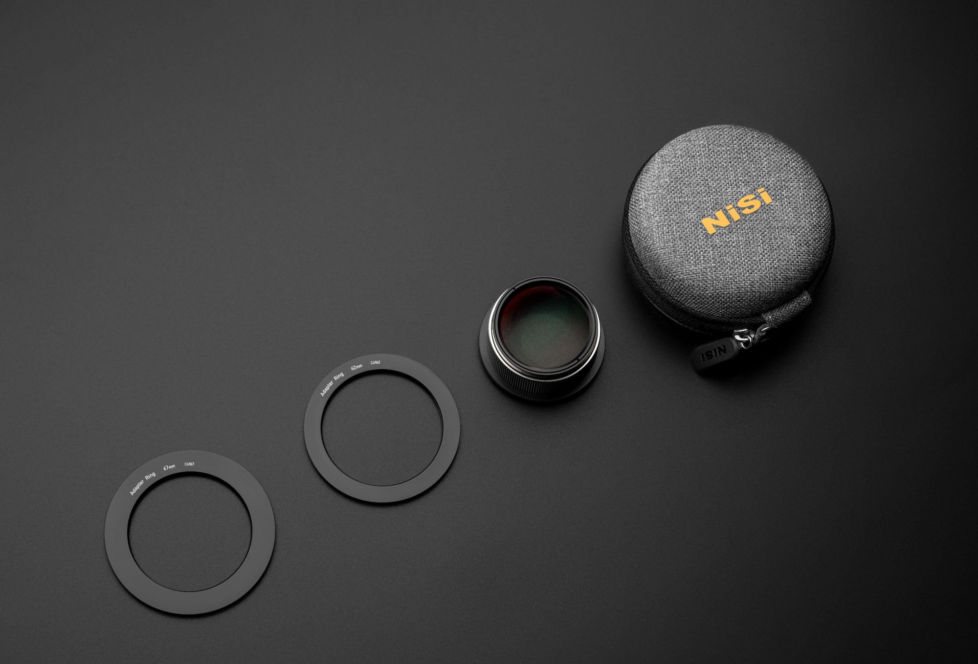 NiSi Kit obiettivo close-up NC da 49 mm, filtro macro per primo piano, filettatura 49 mm, 9 diottrie, rivestimento nano, custodia protettiva, anelli adattatori da 62 mm e 67 mm, accessori per