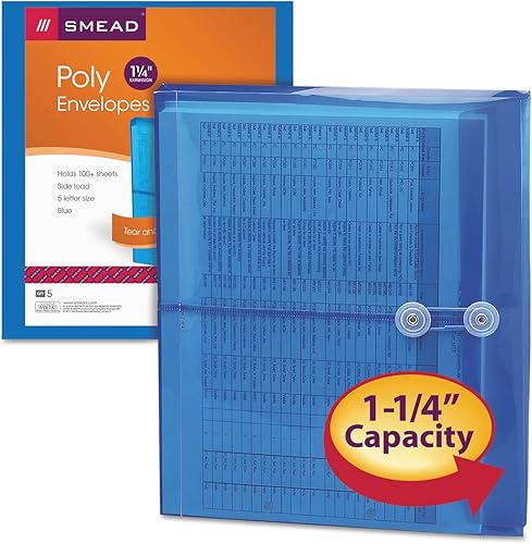 Miniatura 3 de Sobre en forma de libro con botón y correa, 11 58 X 9 34 X 1 14, Paquete con 5, Azul