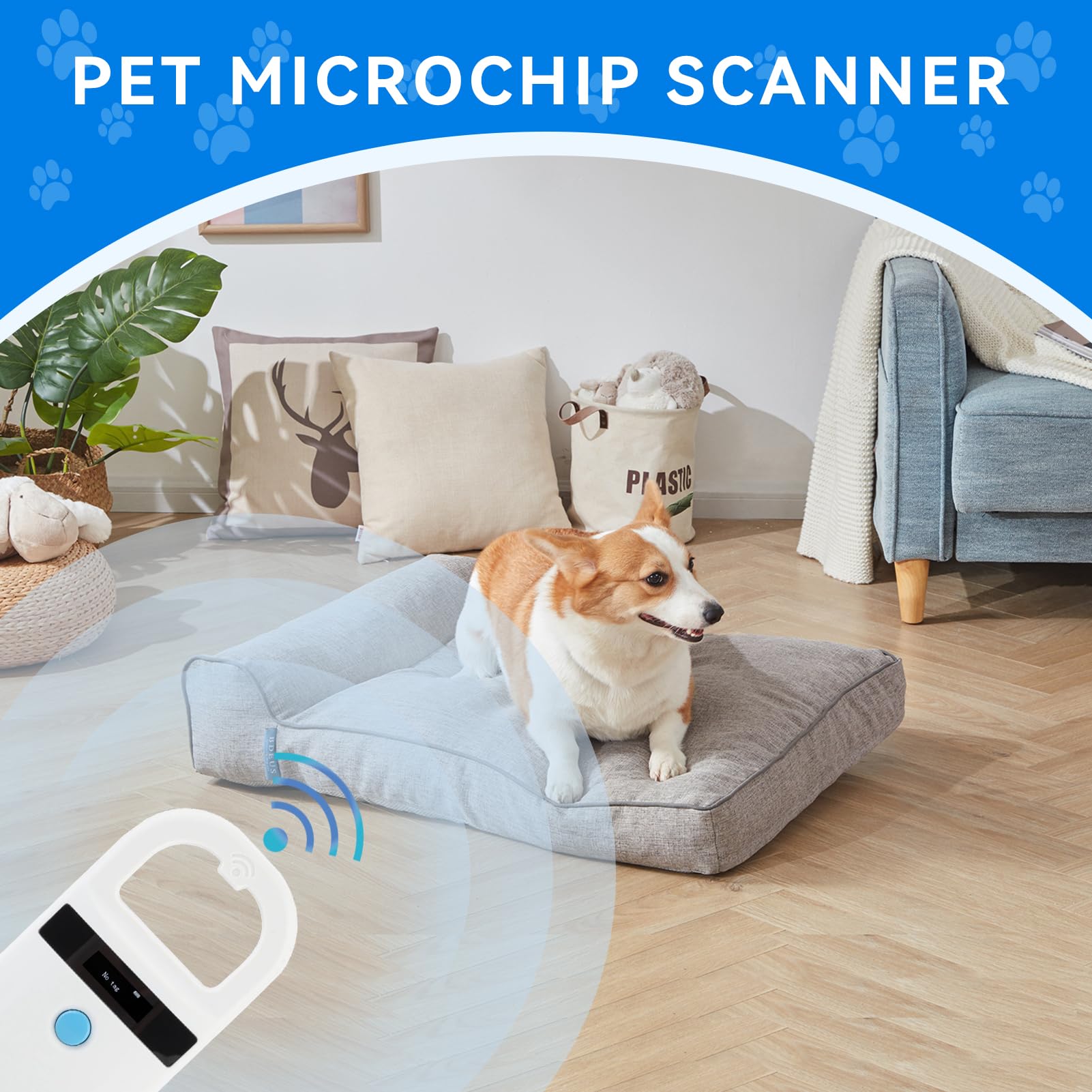 Agatige Pet Microchip Scanner, USB Rechargeable, Portable, RFID EMID Microchip ID Reader for Pigs Dogs, Cats - Image 2
