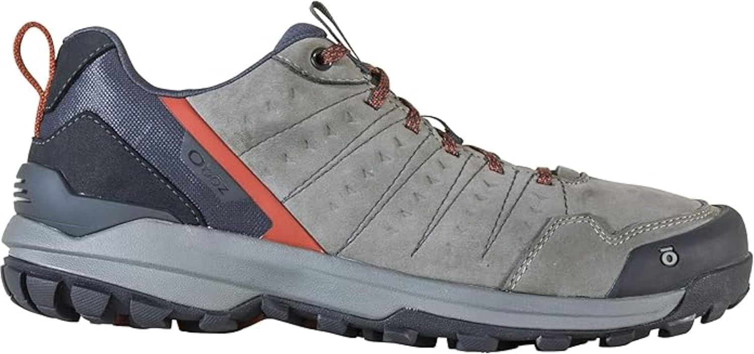 Oboz Men's Sypes Low Leather B-DRY Hiking Shoe, Steel, 7