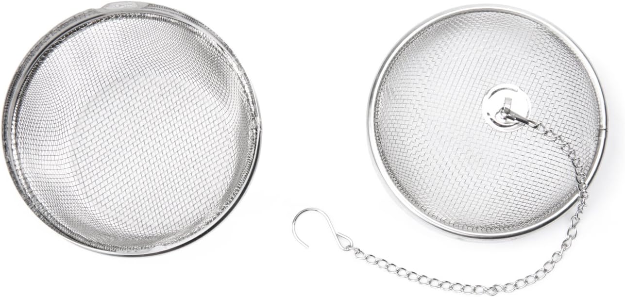 Fox Run - 5143 Fox Run Spice Infuser/Tea Ball, 3 x 3 x 3 inches, Metallic