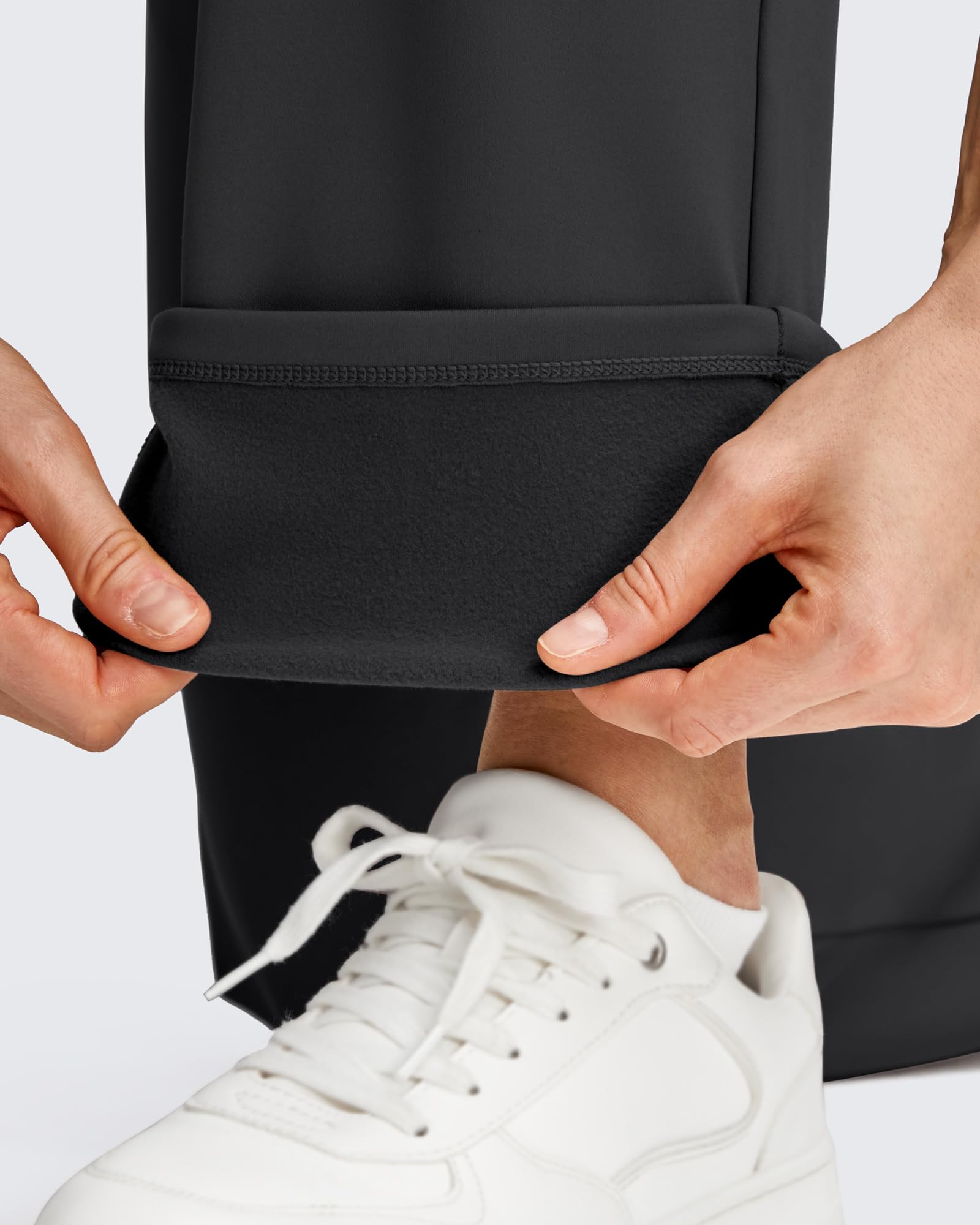 G4Free Pantalones térmicos de invierno para mujer, con forro polar, pierna recta, con bolsillos