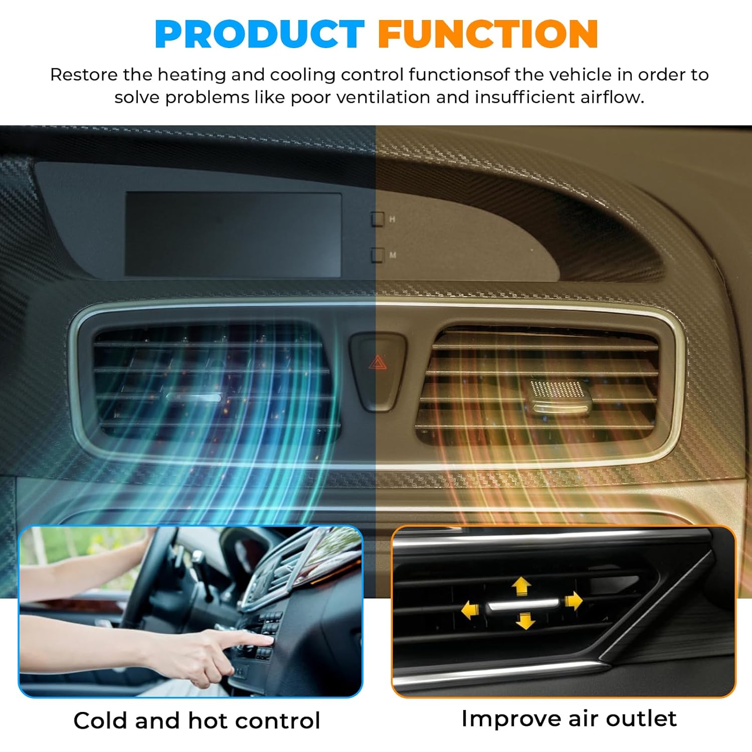 Q21-6012 AC Heater Climate Control Panel Module Compatible with Peterbilt 325 330 335 337 348 357 365 367 378 379 384 385 386 388 389 Trucks, HVAC A/C Temperature Controller Switch Replace