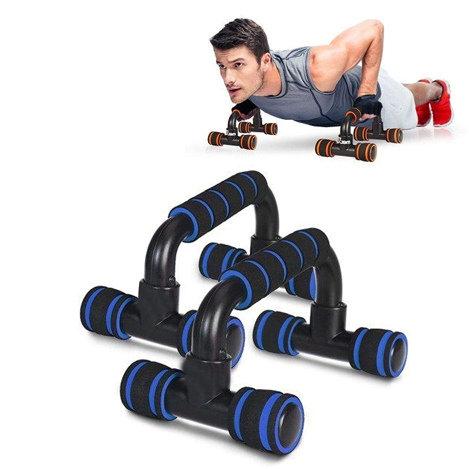 SEAHAVEN Push Up Bars Stand with Foam Grip Handle for Chest Press, Home Gym Fitness Exercise, Strength Training, Push Up Bar, Push Up Bars Stand for Men and Women, Exercise Equipment for Home,Gym-image-6