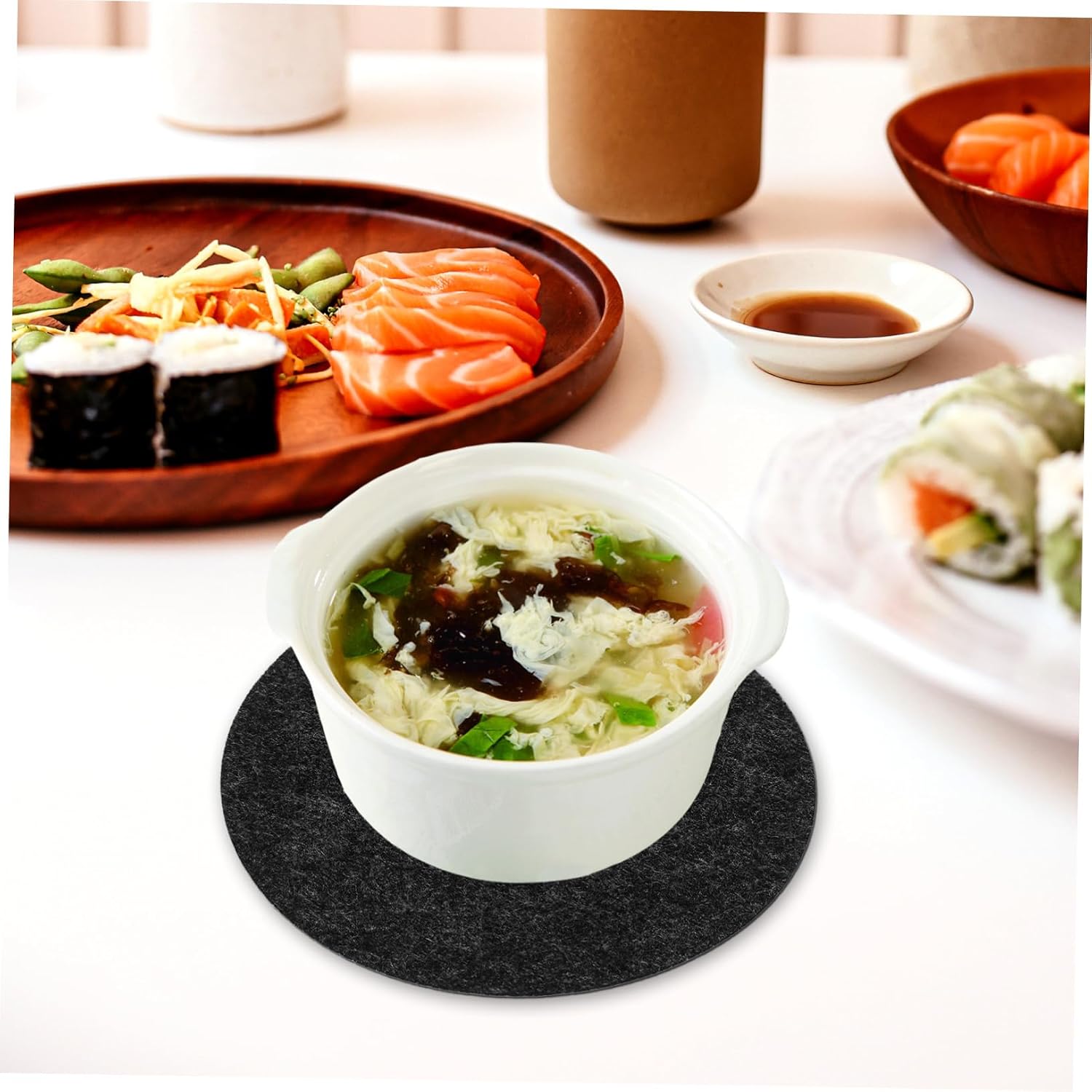 12Pcs Felt Plate Storage Protectors Dish Dividers for Plates Bowls Ceramics Lightweight Pad Separators for Stacking Moving Long Term Storage