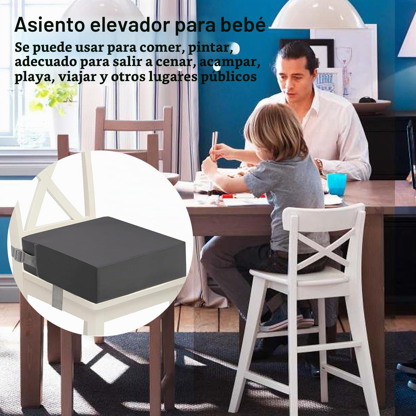 Alzador Silla Para Niños Comer, Asiento Elevador Niños Mesa, Alzador Silla Comer, Elevador Silla Para Niños Comer
