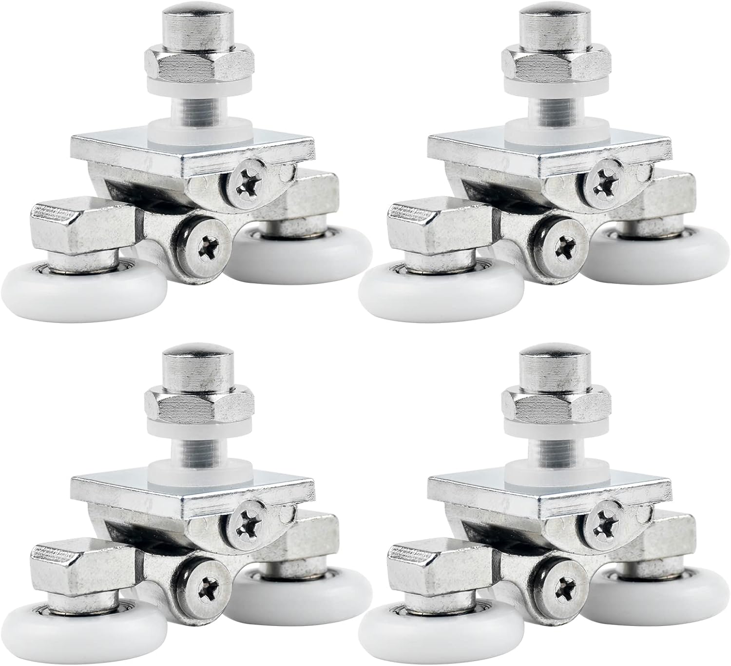 23mm Shower Door Rollers, 4pcs Sliding Shower Doors Wheels Replacement