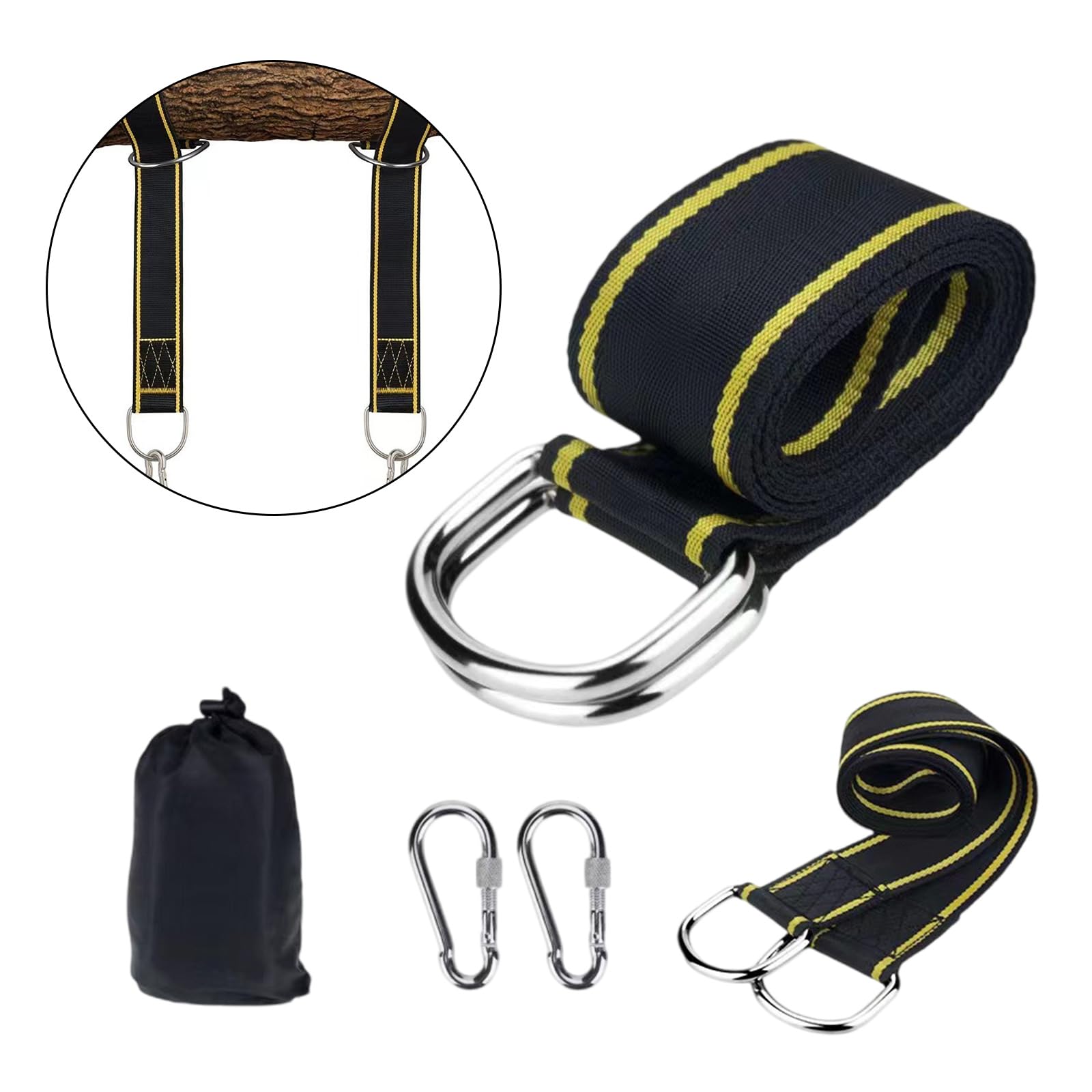 Sangle de balançoire réglable - Fixation sécurisée pour arbre - Grande capacité de poids - Facile à installer - Sangles de suspension pour hamacs de camping