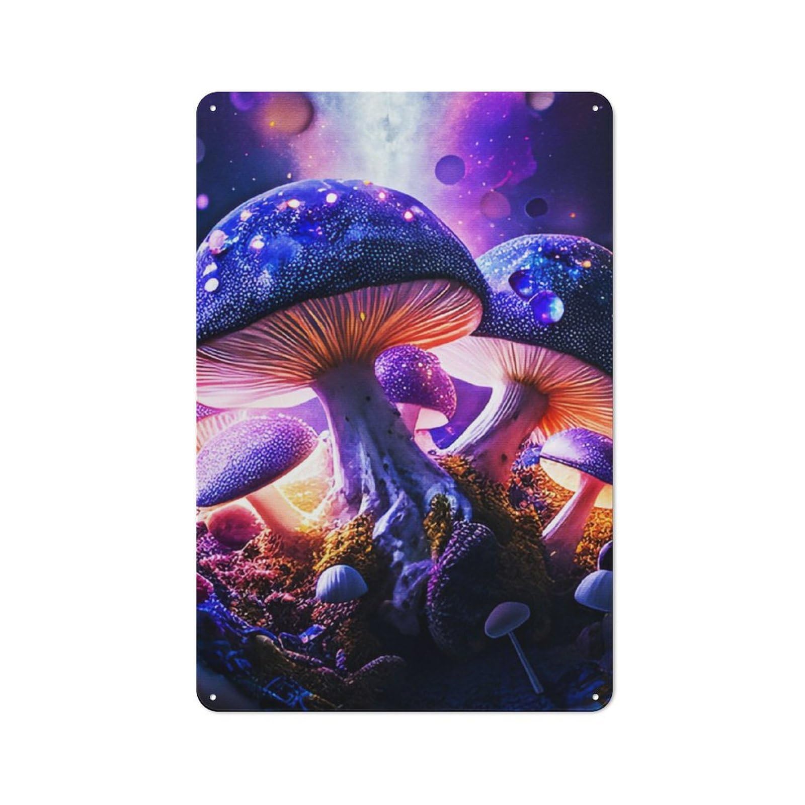 Junmoney Forest Mushroom For Lounge Or Reading Corner, Retro Metal Sign 30X20cm, For Metal Sign Collectors, For Garage And Workshop Walls