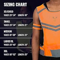 Vista 2 de Running Reflective Vest, Inside Pocket & 2 Bands, High Visibility Reflective Running Vest for Night Running Walking Cycling