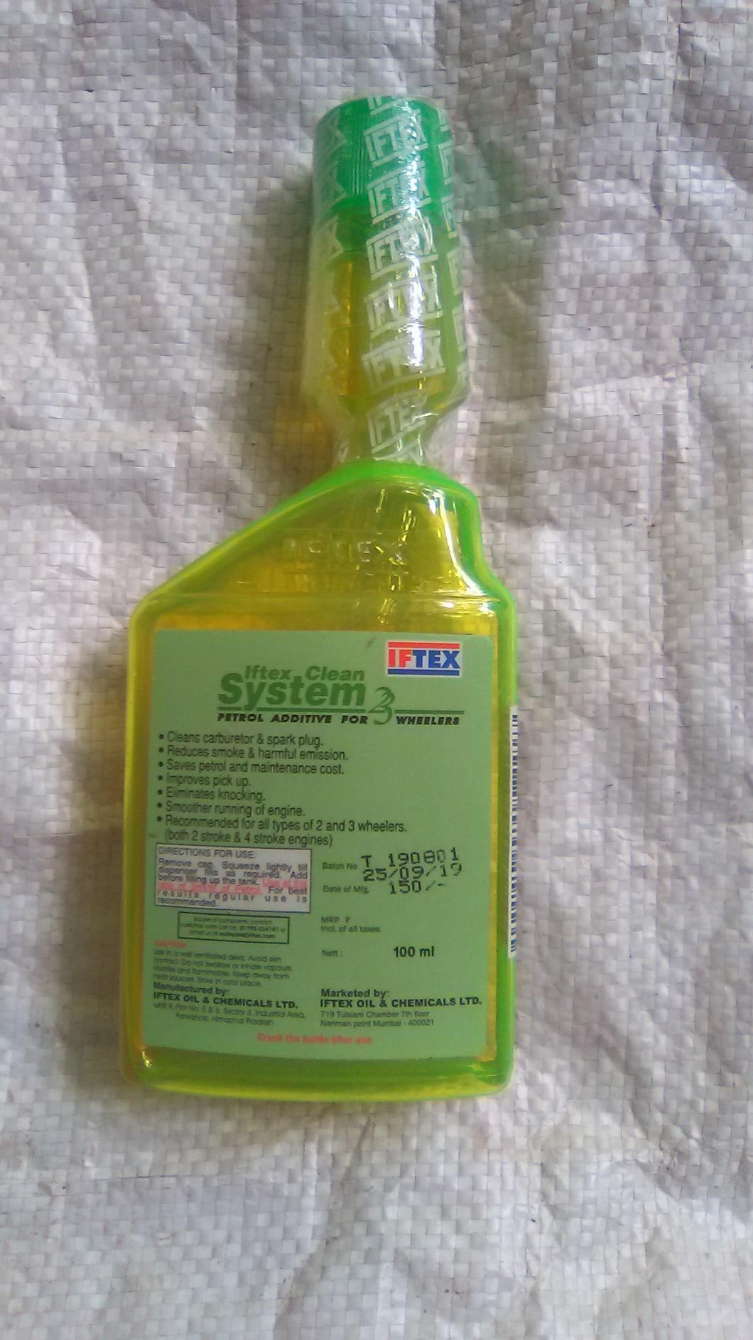 IFTEX Clean System 2/3 Fuel Additive for All Petrol Bike and Scooter ...