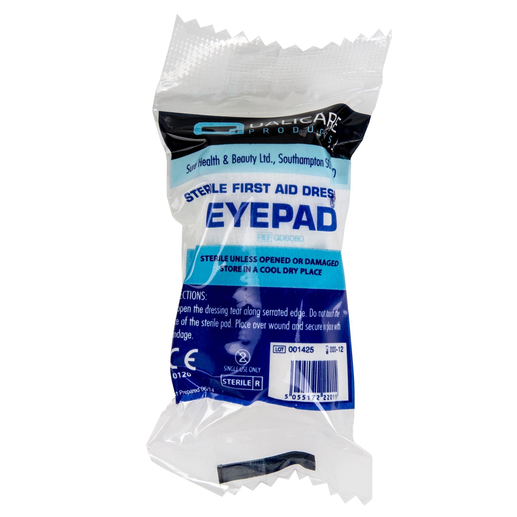 Premium HSE/CE Eye Bandage - Sterile First Aid Dressing - Injury/Cut/Wound Patch Pad