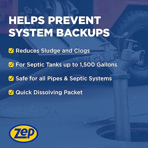 Miniatura 5 de Zep ZSTP6-6-pack Tratamiento séptico concentrado (caja de 6) seguro para todos los sistemas sépticos