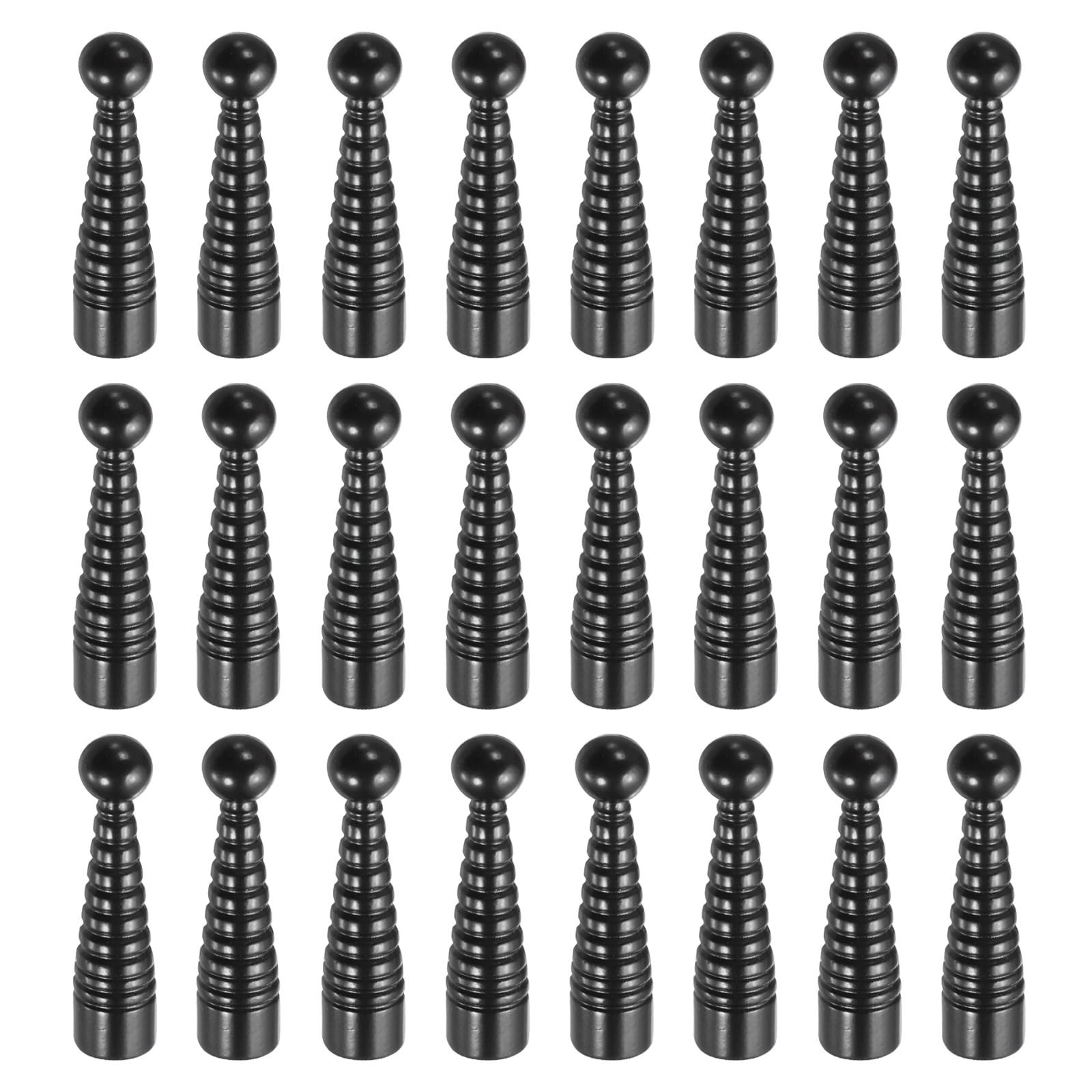 Puntas de corbata de bolo negras de 2,5 cm y 4,2 mm de diámetro para manualidades