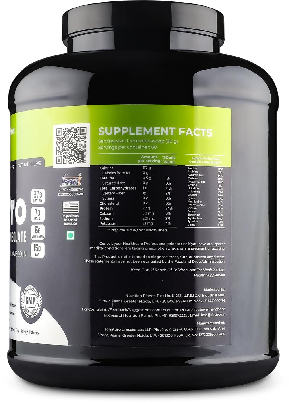 Nutrition Planet BiPro - Whey Protein Isolate (With real Cashew, Pistachio & Saffron) for Pre/Post Workout Recovery (Kesar Kaju Pista - 4lb, 60 Servings) — Amazon image 2