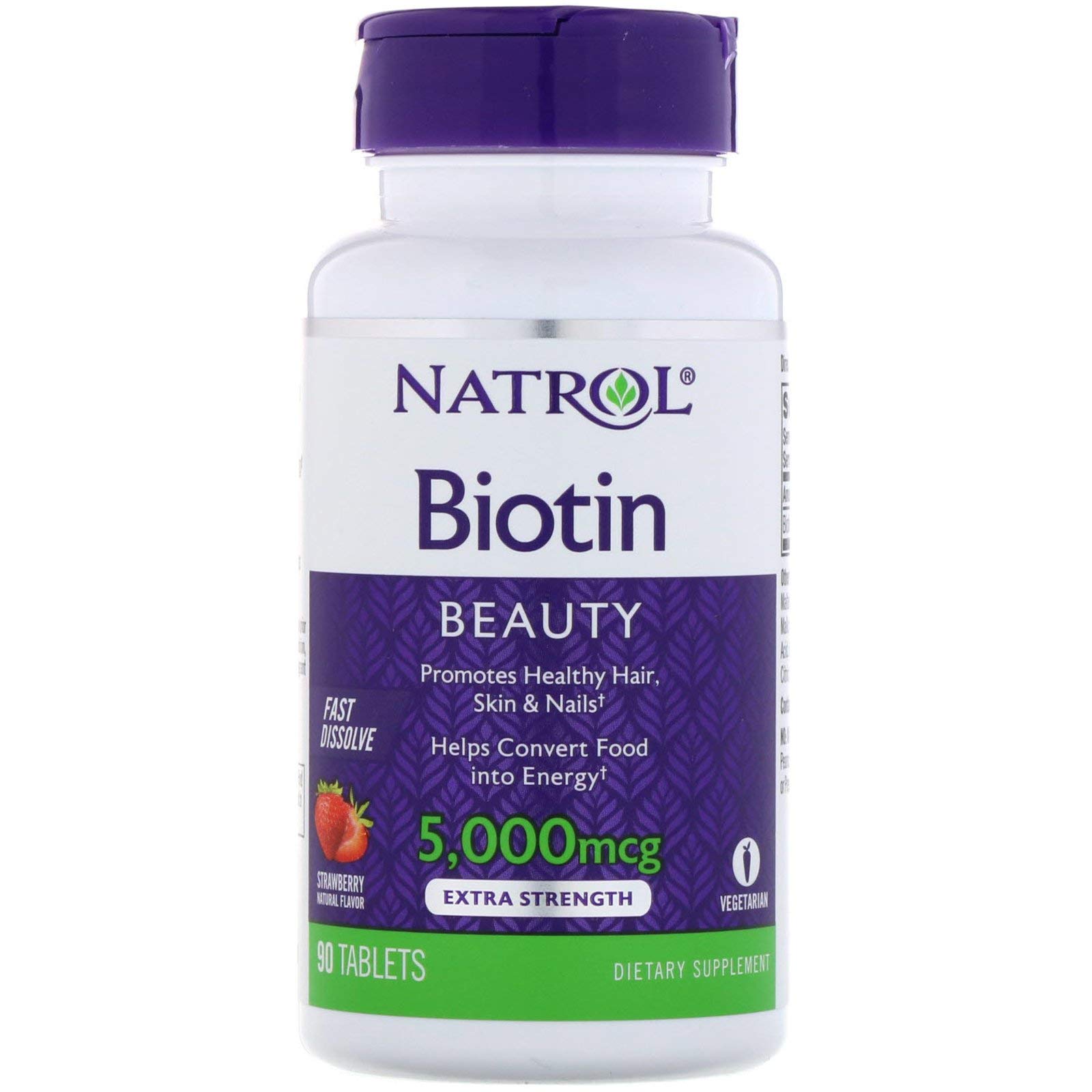 NatrolBiotin 5000 Mcg Fast Dissolve, 90 Tablets