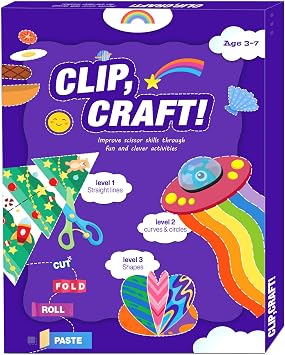 Toddler Scissor Skills Activity Book, Fun Art and Crafts for Kids 4-6