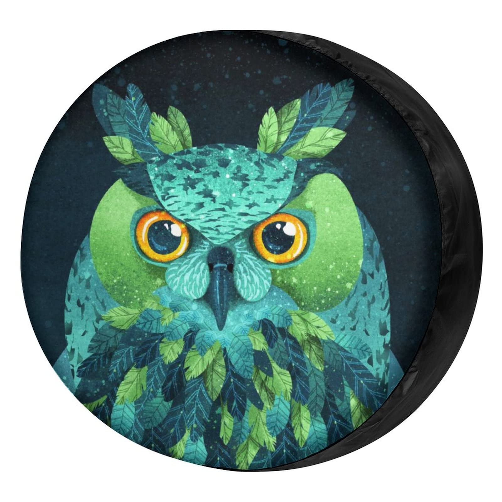 Foruidea Golden Heart Butterflies Spare Tire Cover Waterproof Dust-Proof UV Sun Wheel Tire Cover Fit for Jeep, Trailer, RV, SUV and Many Vehicle, 14 inches for diameter 23 inches -27 inches