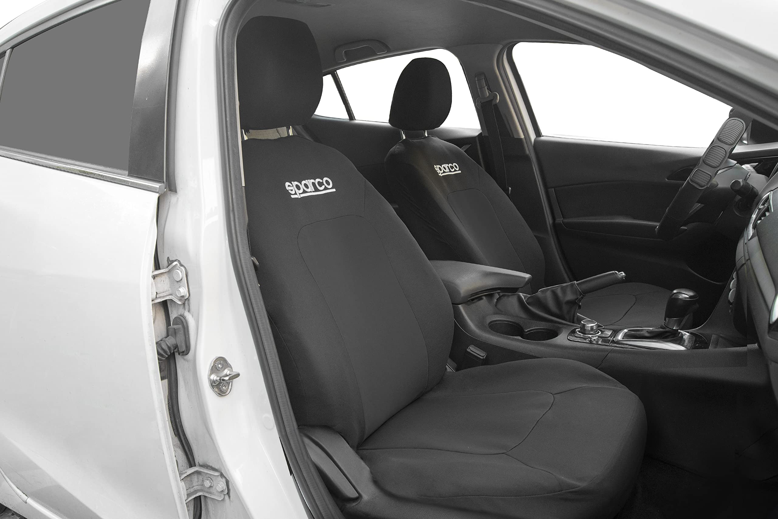 Sparco Juego Completo de Fundas de Asiento Sport, Universales, Color Negro