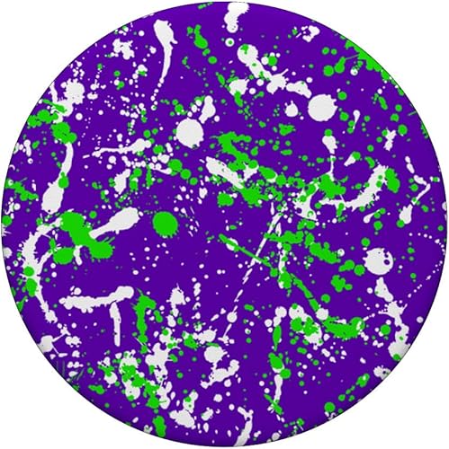 Miniatura 3 de PopSockets PopGrip intercambiables de pintura de neón verde lima púrpura