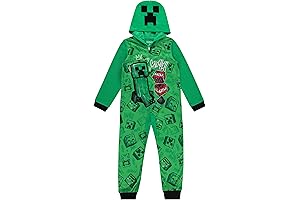 Minecraft Pajamas for Boys | Hooded Creeper Sleeper