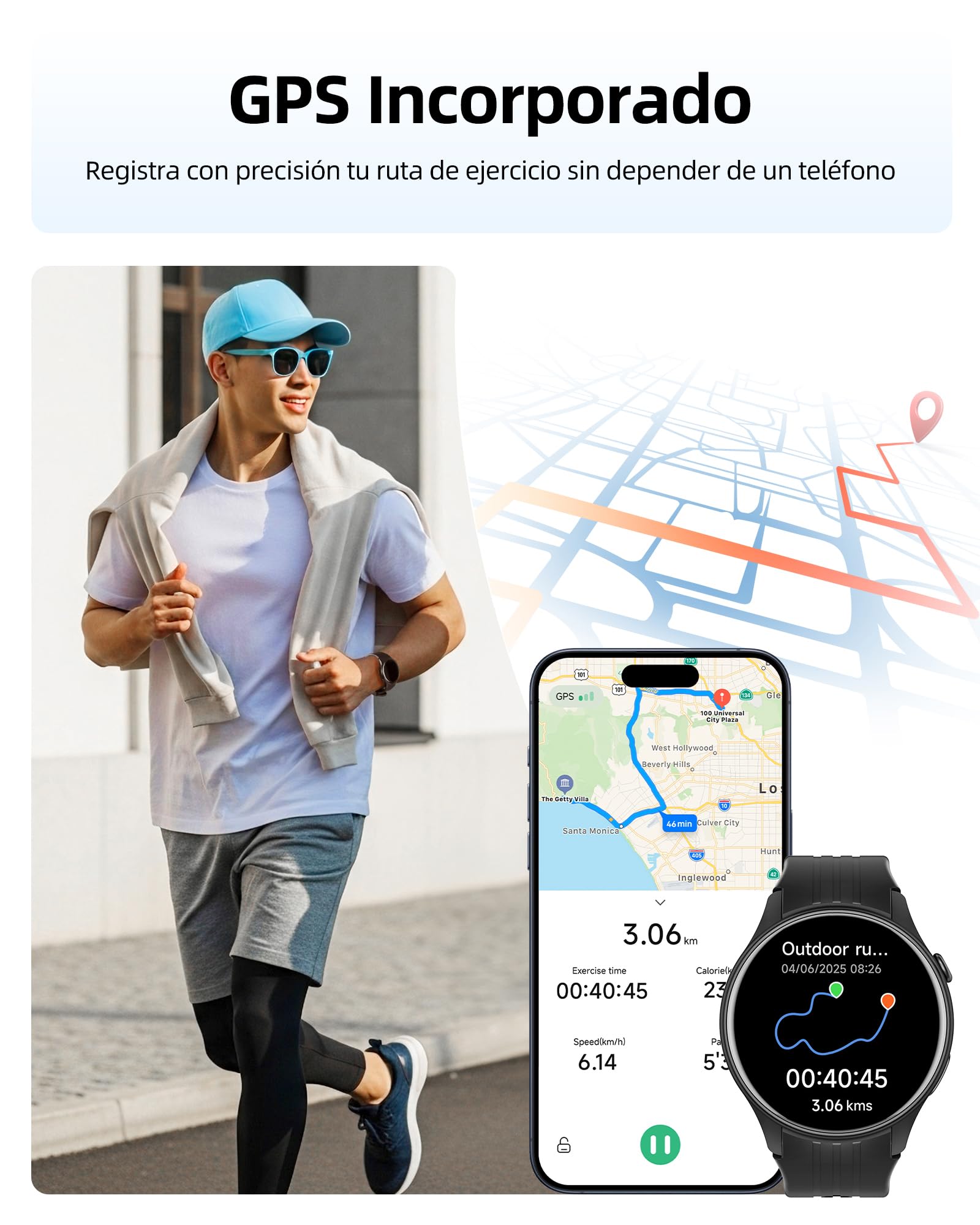 Parsonver Smartwatch Nero GPS Impermeabile - Dettaglio