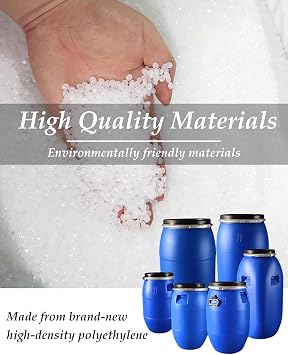 Plastic Drum, Plastic Barrel with Lid, Food Grade Barrel, for Shipping Air Tight Industrial Storage Container