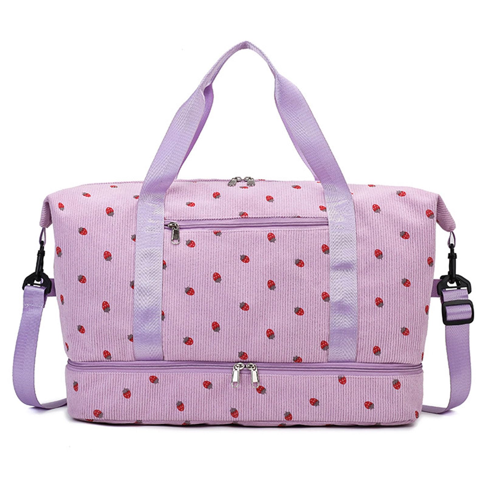 Bolsa de Deporte Mujer, Bolsas de Fin de Semana, Bolsa de Viaje con Compartimento Zapatos y Compartimento Mojado, 20-35L (Rosa) — view 9